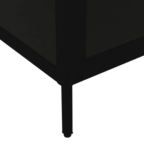 Lady Jillian -  Display Cabinet Black 90x40x180 cm Steel and Tempered Glass